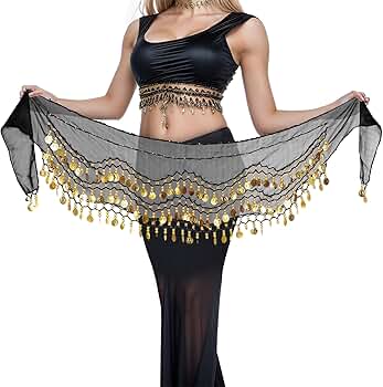 Amazon.com: Jmkcoz Women Belly Dance Hip Scarf with Sequins